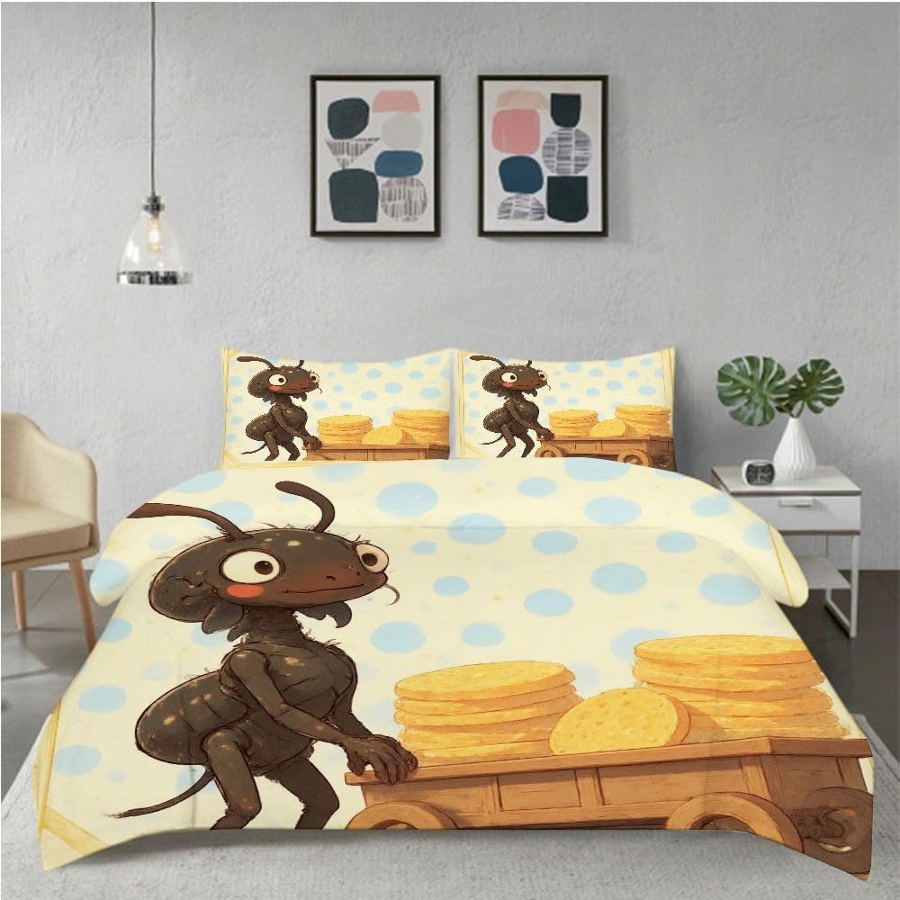 Set di Copripiumino Matrimoniale 240x260 cm Formica Nera A5760