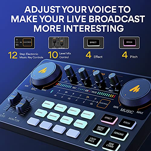 Image of MAONO All-in-One Podcast Equipment Bundle - Audio Mixer With 3.5mm Microphone for Live Streaming, Recording, PC, Smartphone, DJ - MaonoCaster Lite (AU-AM200-S6 Black)