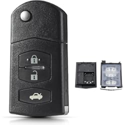 Funda Para Llave Mazda 2 Funda para llave de coche con 3 botones para Mazda 2 3 5 6 RX8 MX5 con hoja