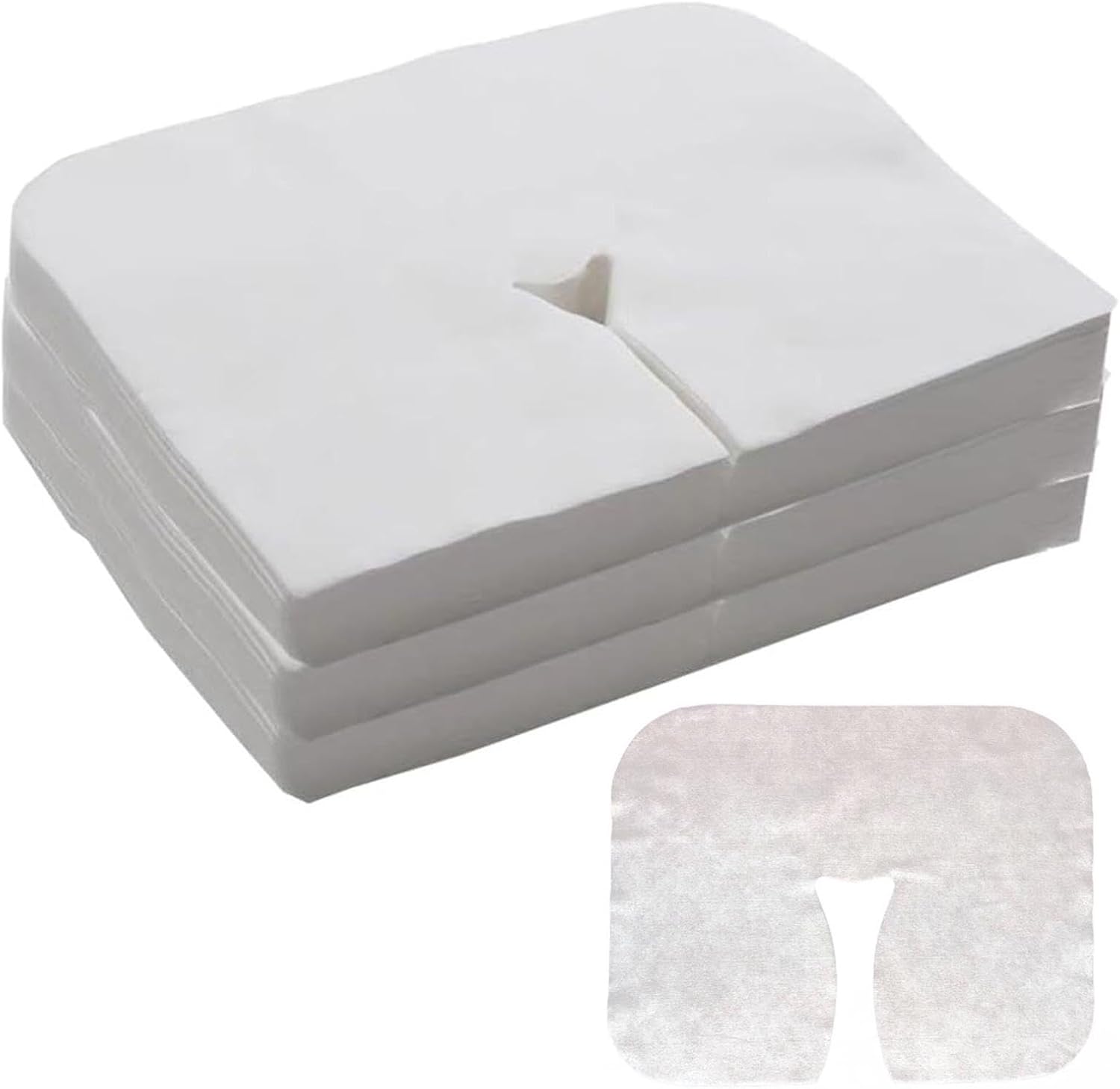 Pillow Sheet, Face Sheet, 100 Pieces, Disposable Pillow Cover for Massage, Face Paper, Non-woven Fabric, Durable, Thick, Flexible, U-Shaped, Headrest, Cover, Sleeping Pillow, Neck Pillow, Cushion,