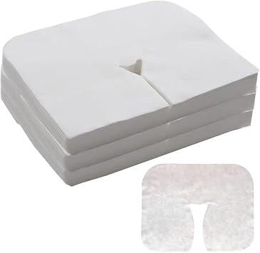 Pillow Sheet, Face Sheet, 100 Pieces, Disposable Pillow Cover for Massage, Face Paper, Non-woven Fabric, Durable, Thick, Flexible, U-Shaped, Headrest, Cover, Sleeping Pillow, Neck Pillow, Cushion,