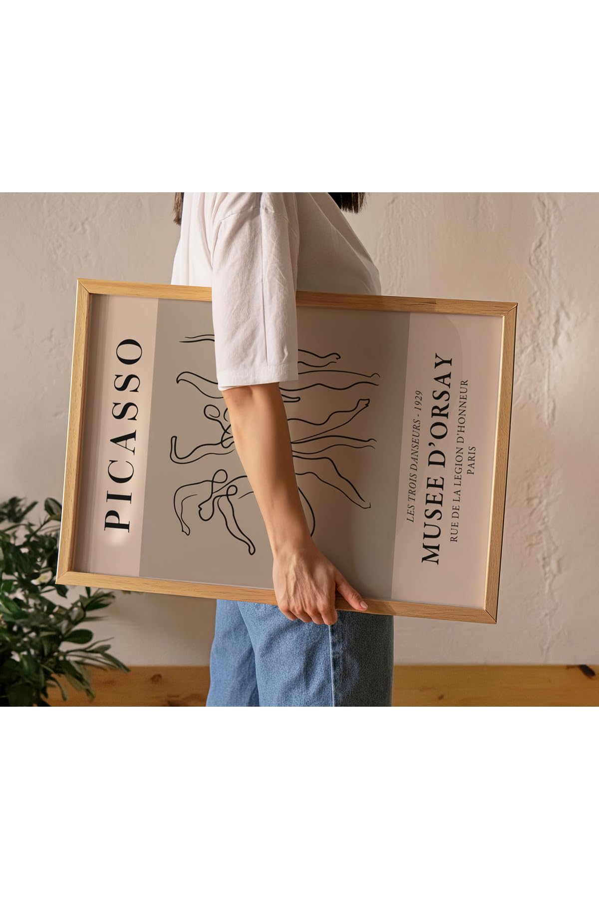 Fark Tanıtım Picasso Çerçevesiz Poster, Modern Dekoratif Çerçevesiz Poster, Tablo, Picasso-3, 40 x 50