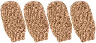 FOMIYES 4 Pçs Luvas De Banho Esfoliantes Sisal Esfoliante Corporal Luva De Banho Luvas De Morta Removedor De Células Para Spa De Beleza Massagem Esfoliante De Chuveiro