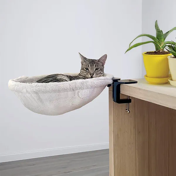 Kobuddy Durable Ergonomic cat Desk Bed for Remote Workers, Gamers, and Office Staff – Quality Sturdy Desk Cat Bed, Comfortable and Original cat Bed for Desk use, Simple to use, Supports up to 50 lbs.