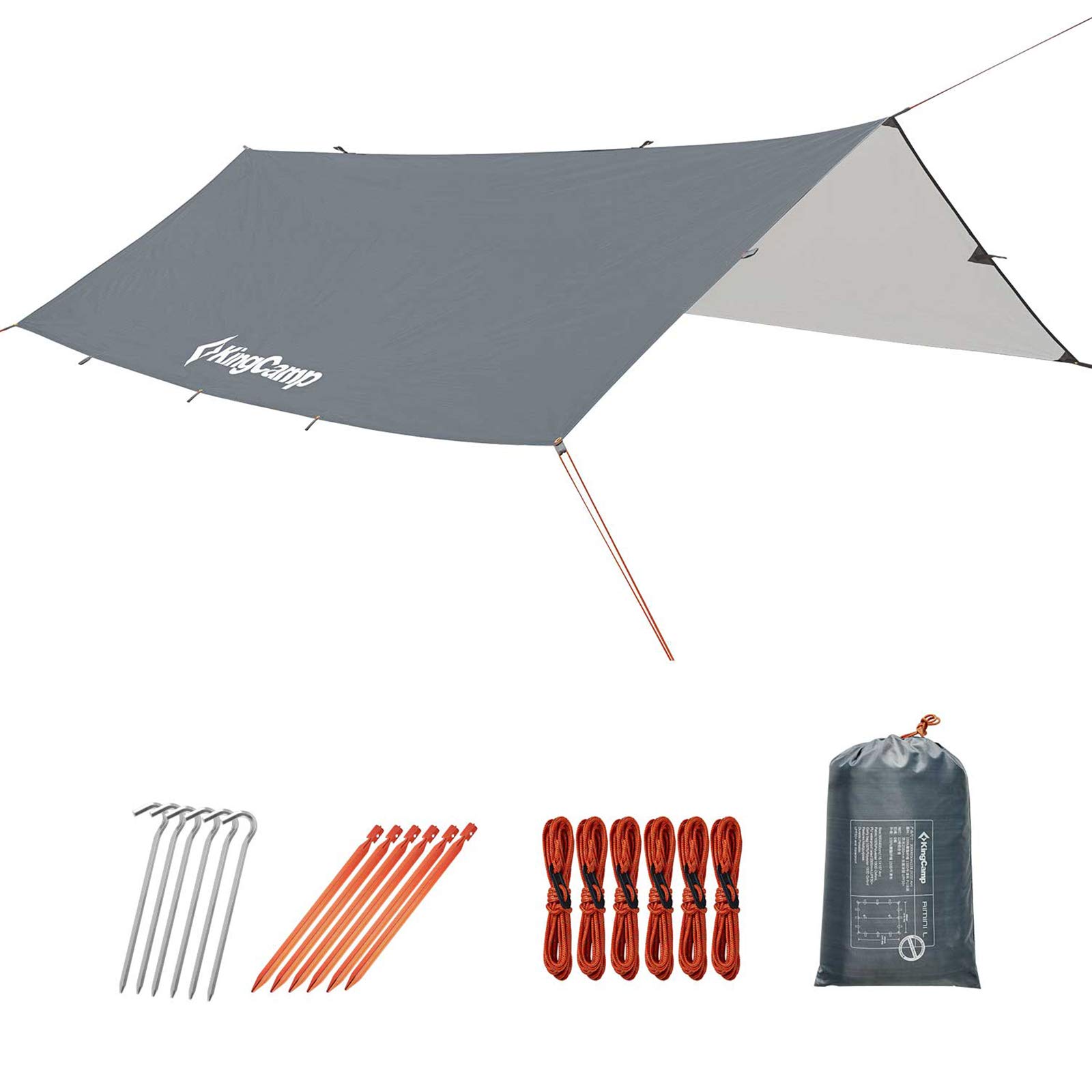 KingCamp Camping Tarp Bowman Sonnensegel Bus Zelt Wind Schutz Plane Dach UV 50+