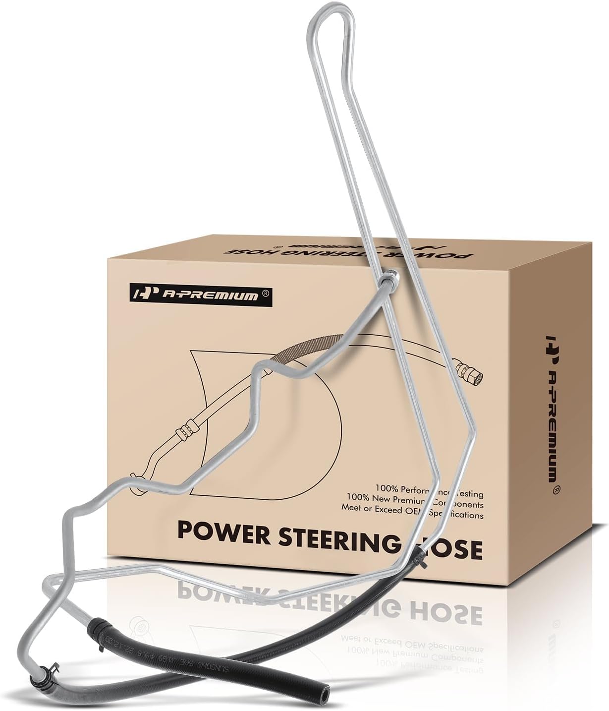 A-Premium Power Steering Pressure Hose Line Assembly Compatible with Buick LaCrosse 2005-2007, Allure 2005-2008 & Pontiac Grand Prix 2004-2007, 3.8L, From Gear