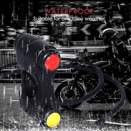 Miniatura 1 de 12V Motocicleta de aluminio 78" 22mm manubrio Interruptores Headlight Hazard Interruptor Cuerno de niebla luces en Off Start de freno 3botones