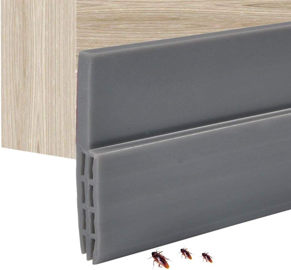Door Seal Strip Bottom, Self Adhesive Door Sweep Draft Stopper Home Weather Stripping for Interior Doors Seal Strip Insulation