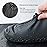 ydfagak Shoe Covers Waterproof Reusable Foldable Not-Slip Rain Shoe Covers with Zipper,Shoe Protectors Overshoes Rain Galoshes for Kids Men and Wome (Blue, L (Women 8-12, Men 7-11))