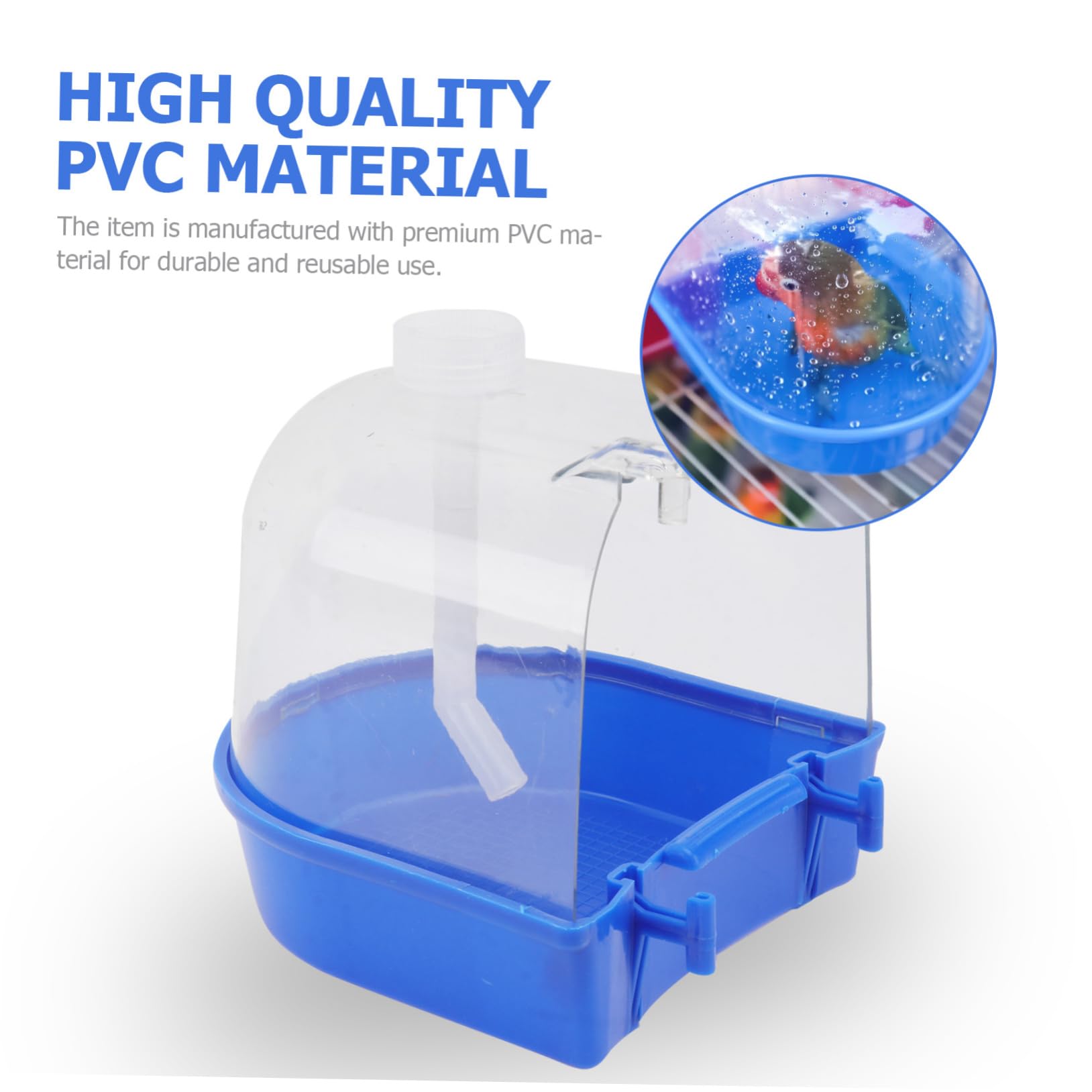 Angoily 2sets Culla per Uccelli con Vasca da Bagno Sospesa Box per Bagni per Piccoli Uccelli Accessori Pratici per Pappagalli e Canarini Materiale Facile da Installare
