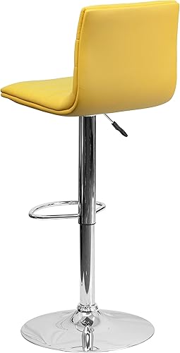 Miniatura 27 de Flash Funiture silla de bar ajustable con base cromada, Vinilo, Negro Negro -,Blanco,Marrón,Borgoña,Verde,Gris,Naranja,Púrpura,Rojo
