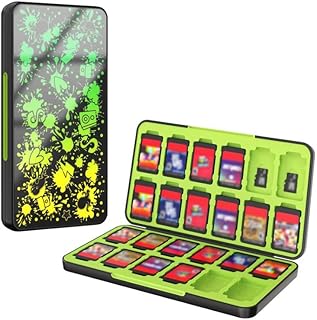Switch ソフトケース ATiC カード収納ケース Micro SD24枚/ソフト24枚同時に収納 Switch/Switch Lite/ Switch有機ELモデル対応 ゲームカード収納ボックス カードまとめ収納 耐衝撃 軽量 防塵 持ち...