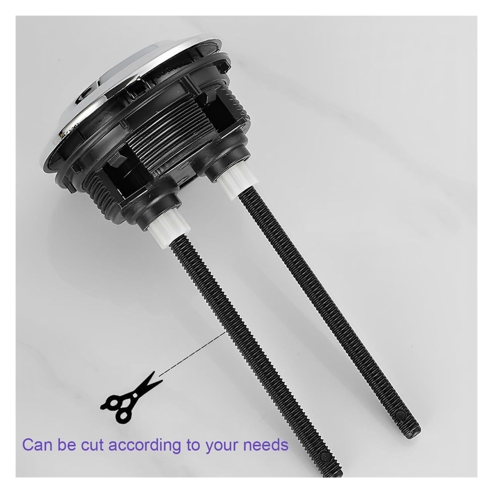 Botón de Descarga de Inodoro de Doble pulsador, 2 Piezas Accesorios de baño(Fits 37mm48mm Hole)