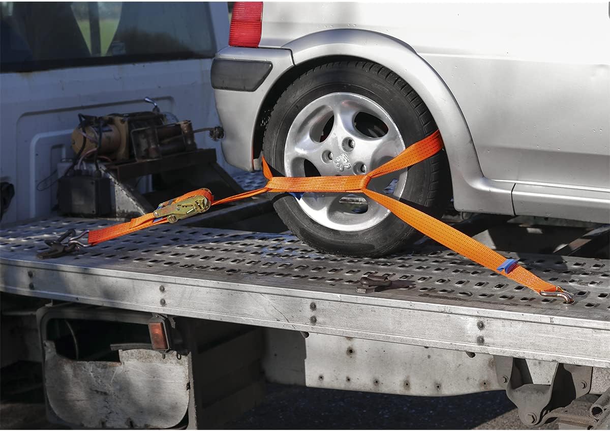 Sealey TDRWA 50mm x 3mtr Alloy Wheel Car Transporter Ratchet Tie Down 5000kg Load Test