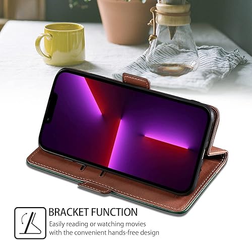 Miniatura 4 de Funda tipo cartera para Samsung Galaxy A32 4G, de piel auténtica de alta calidad, ajustada, para Galaxy A32 4G, 2 ranuras para tarjetas, ajuste