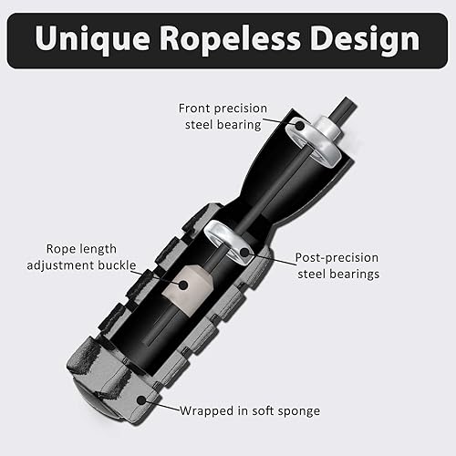 Miniatura 2 de Cuerda de saltar inalámbrica con jumprope interior, cuerdas de saltar sin cuerda con peso sin cuerda sin enredos para entrenamiento de resistencia,