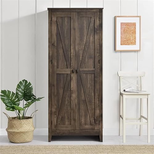 Ameriwood Home Farmington Wide Storage Cabinet, 31.5", Rustic #TOP4