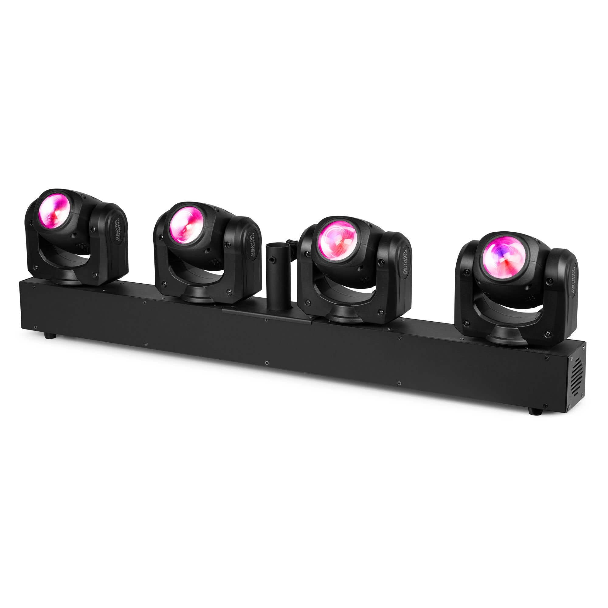 BeamZ Panther Quatro Moving Head Bar – 4x 40W RGBW LED, Musiksteuerung, Moving Head LED für beeindruckende Party- & Bühnenbeleuchtung – DMX Bühnenlicht, Stroboskop, Discolicht Partylicht, Lichtorgel