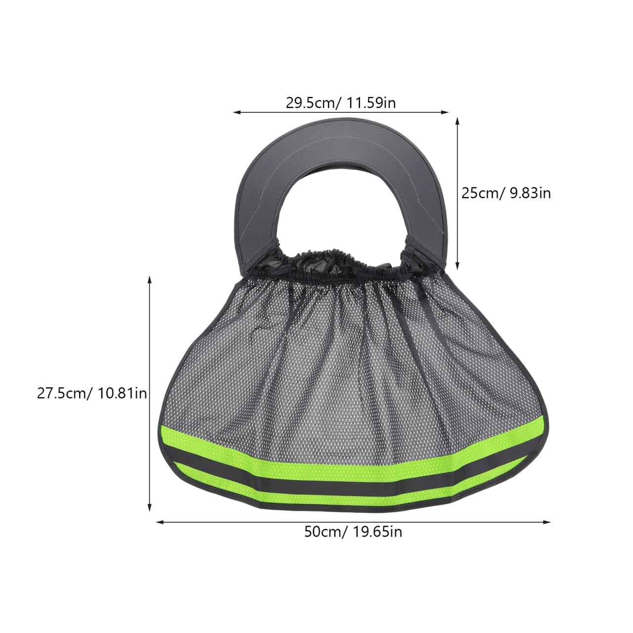 DOITOOL Protector Solar para Casco de Seguridad - ala de Casco Obra con Malla Transpirable y Banda Elástica - Sombrero de Protección Solar para Construcción, Trabajo Exterior y Verano (Gris)