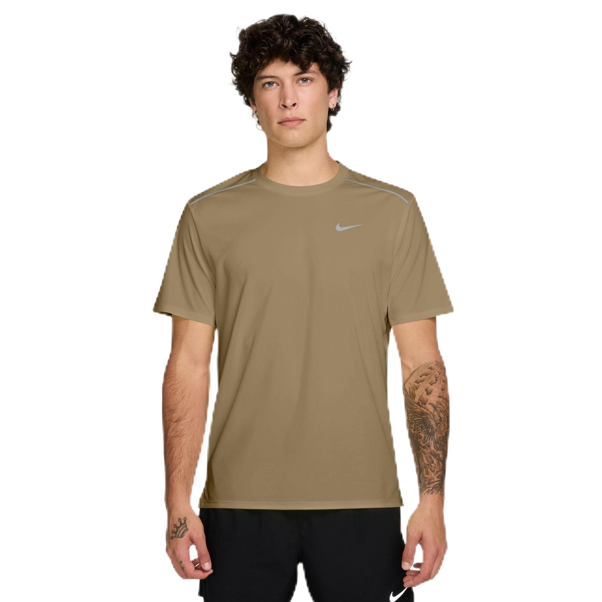 Nike Mens Miler Dri Fit Uv Protection Short Sleeve Running Top-image-49