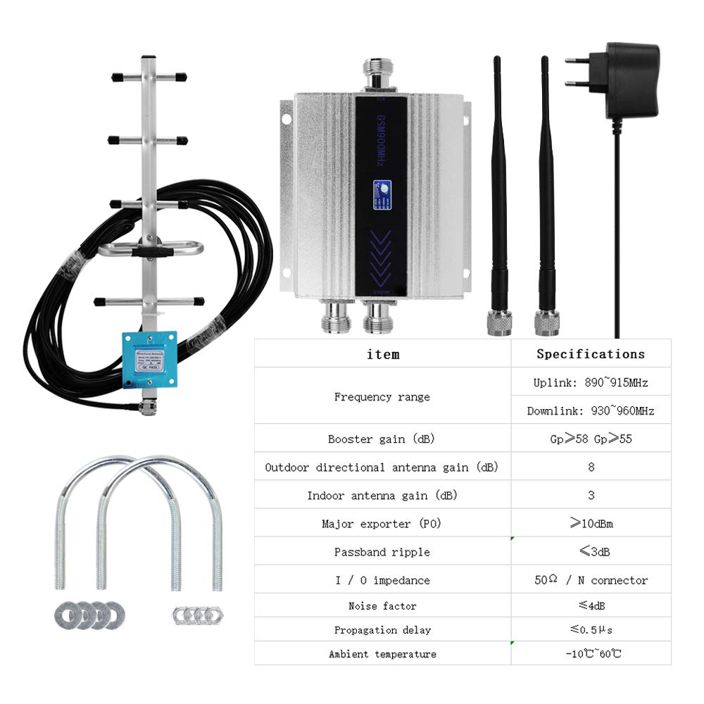 Amplificateur de Signal de répéteur de Signal de répéteur de Signal de téléphone Portable de téléphone Portable à extrémité Double LCD GSM900MHz avec antenne Yagi