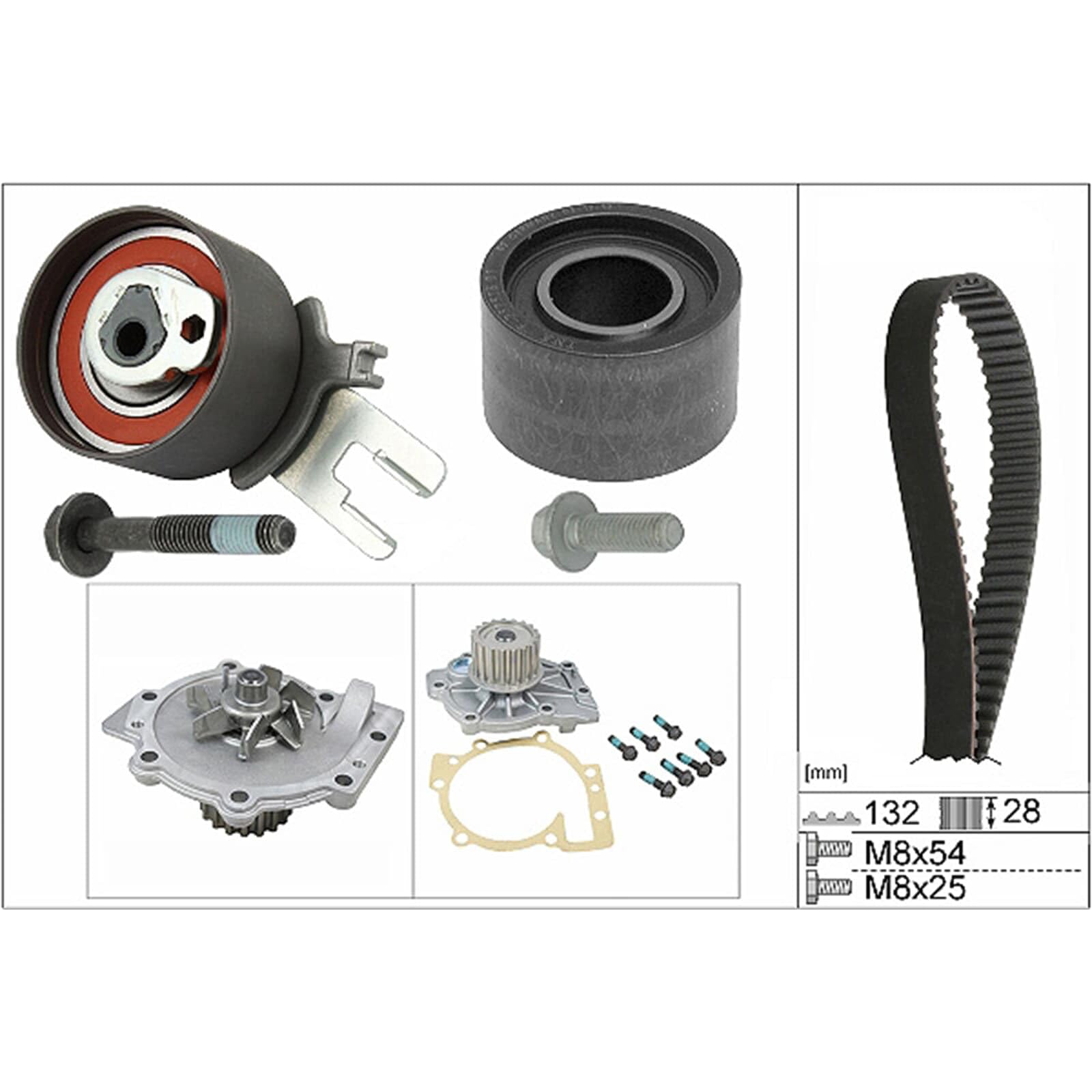 INA 530 0582 30 Wasserpumpe + Zahnriemensatz Zähnezahl: 19 32 mm Kompatibel mit VOLVO V70 II 285 XC60 156 V50 545 XC90 I 275 V70 III 135