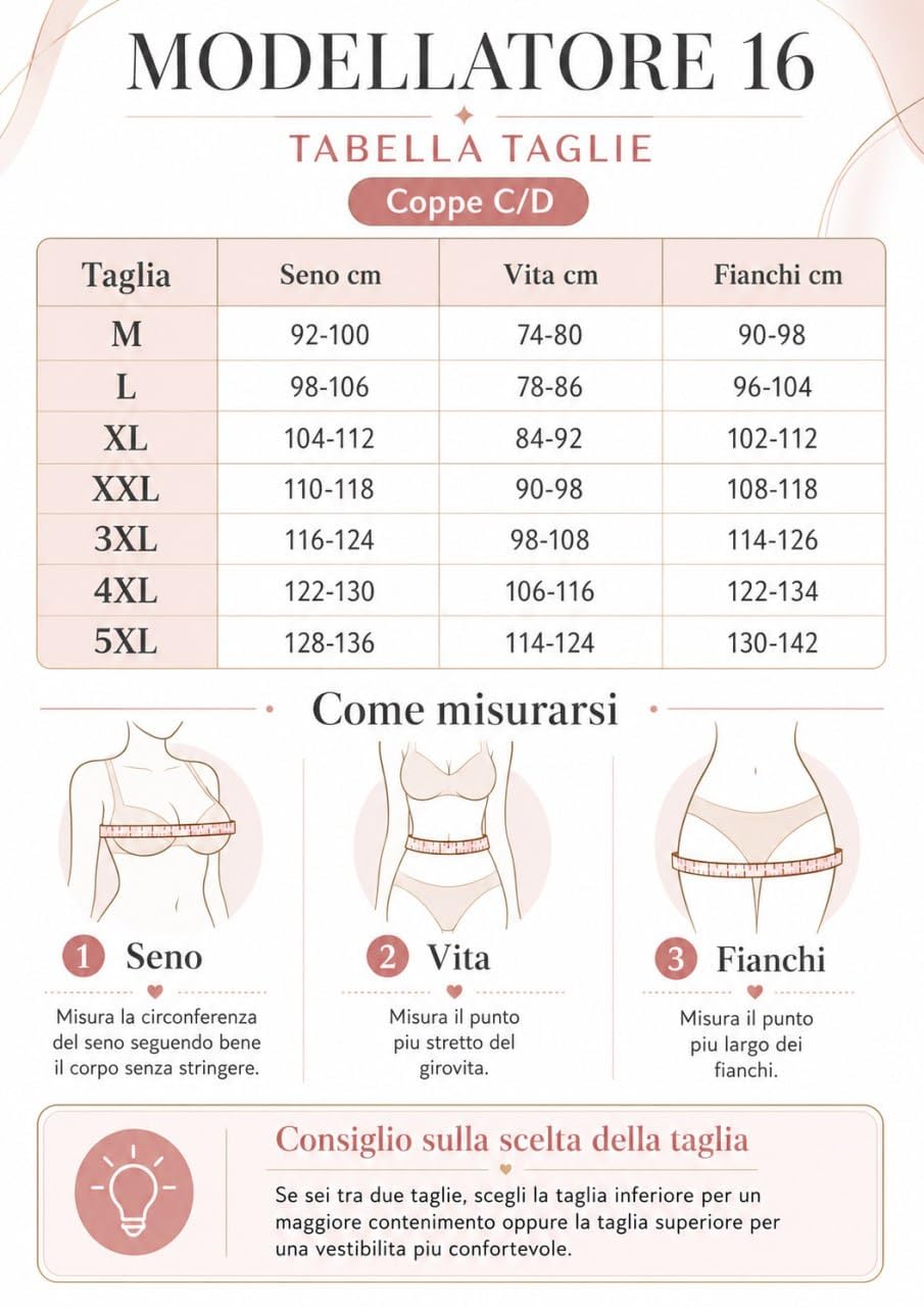 Body Modellante Contenitivo Donna Body modellatore Rinforzato in Elastico Pesante doppiato Interno Stecche Estraibili