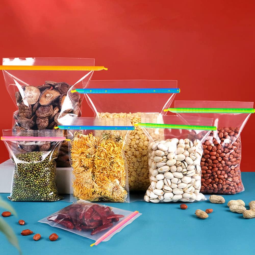 16 Fermetures Sachet Alimentaires Hermétiques Réutilisables - Gardez la Fraîcheur et Réduisez les Déchets - Image secondaire
