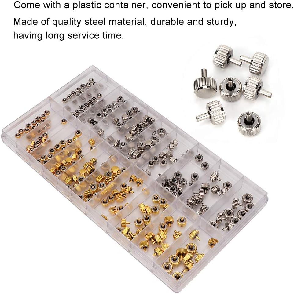 Round Head and Flat Head Watch Crown, Watch Repair Tool, Spare Parts from Stainless Steel 3.5/4.0/4.5/5.0 mm for all types of watches
