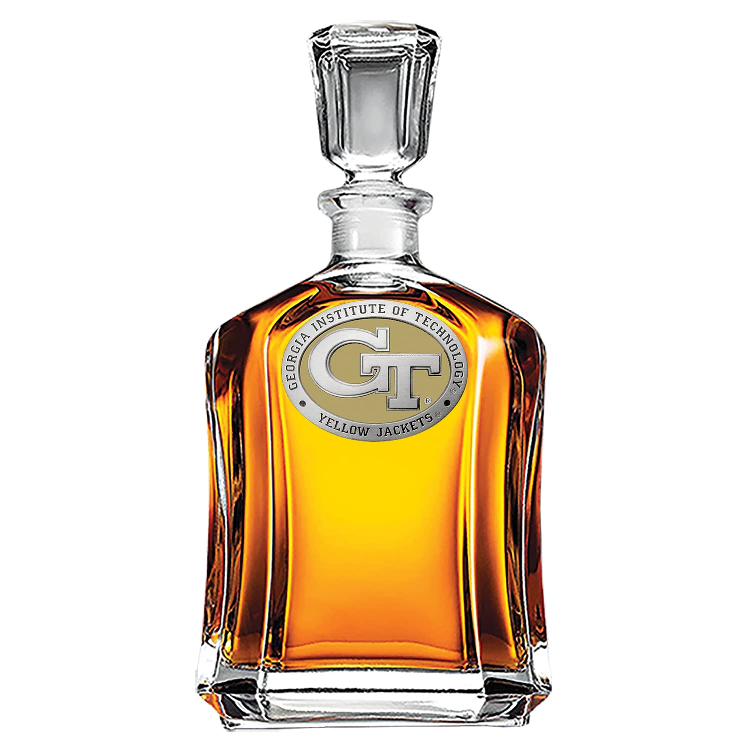 Heritage Pewter GT Capitol Decanter | 24 OZ Whiskey Decanter for Liquor with Airtight Stopper | Expertly Crafted Pewter Glass
