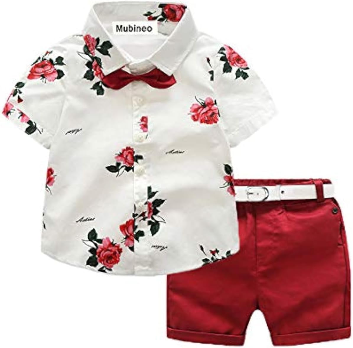 Conjunto de ropa para niños pequeños, camisa floral de verano, pantalones cortos Bermudas