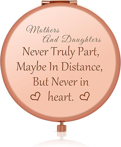 Jielahua Regalos para mamá para el día de la madre de parte de la hija, regalo de espejo de maquillaje personalizado para mamá, regalo de