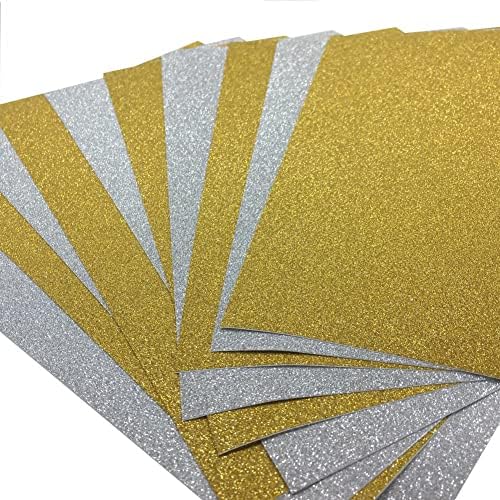 10 Blatt Klebefolie Glitzer Selbstklebende Dekofolie A4 Farbige