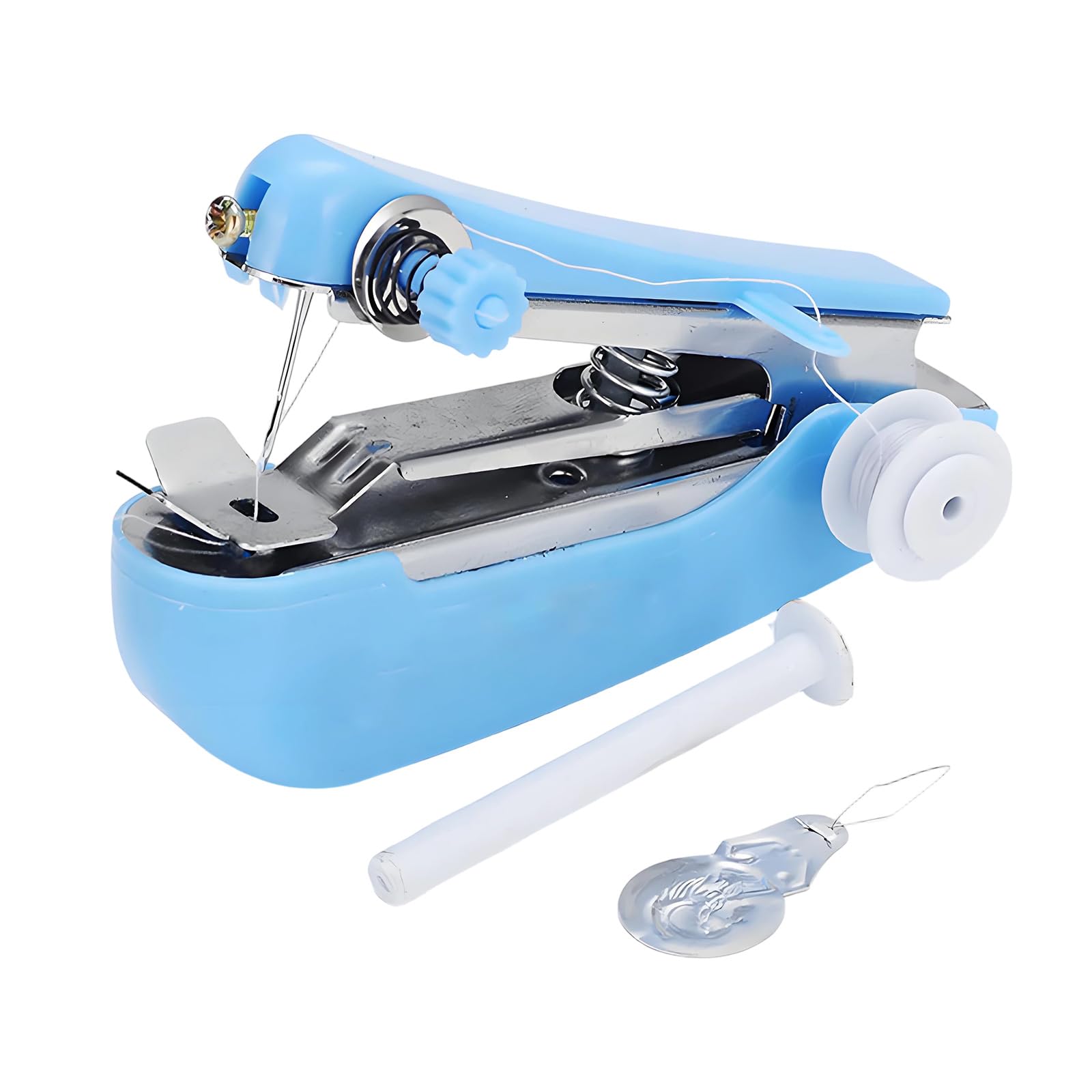 Elnwnnkc Sky Blue Handheld Sewing Machine Mhandy Needlework Tool Small Machine For Home Small Sewing