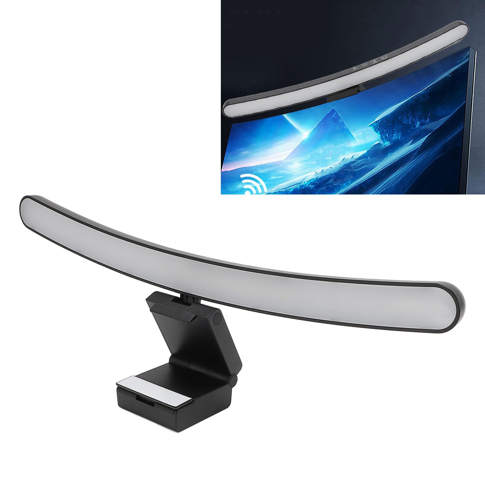 Barre Lumineuse D'ordinateur Réglable RVB à intensité Variable pour les Jeux et L'usage Domestique, Noire, Alimentée par USB, 15,67 X 5,16 X 3,43 Pouces