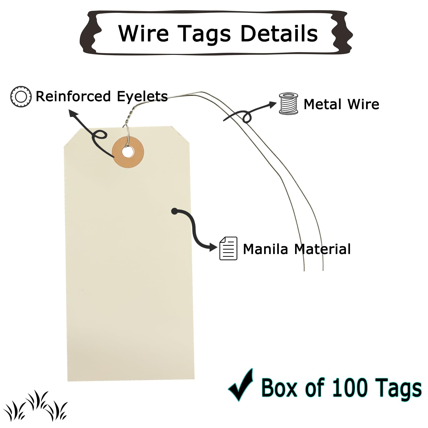 Etiquetas Colgantes Manila 200 Etiquetas De Envío De Manila - Con Alambre, 4 3/4 X 2 3/8 Pulgadas Para Precios O Inventario Etiquetas Precio Manila Con Alambre