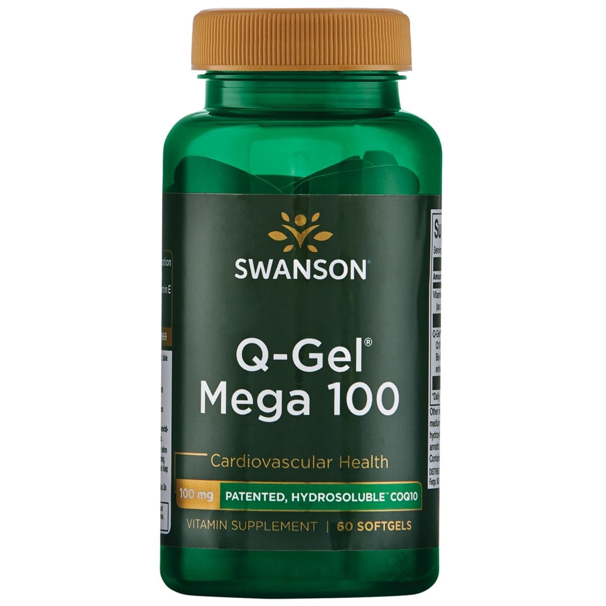 Swanson Q-Gel Mega 100, 100 Milligrams, 60 Softgels 60 Count (Pack of 1)