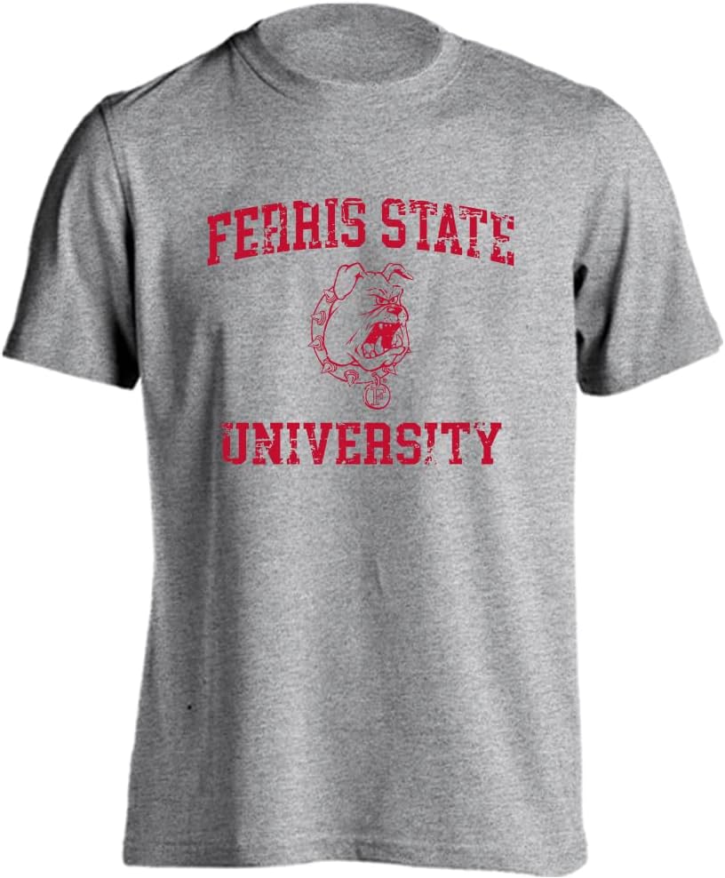 Sport Your Gear Ferris State Bulldogs Distressed Retro Short Sleeve T-Shirt