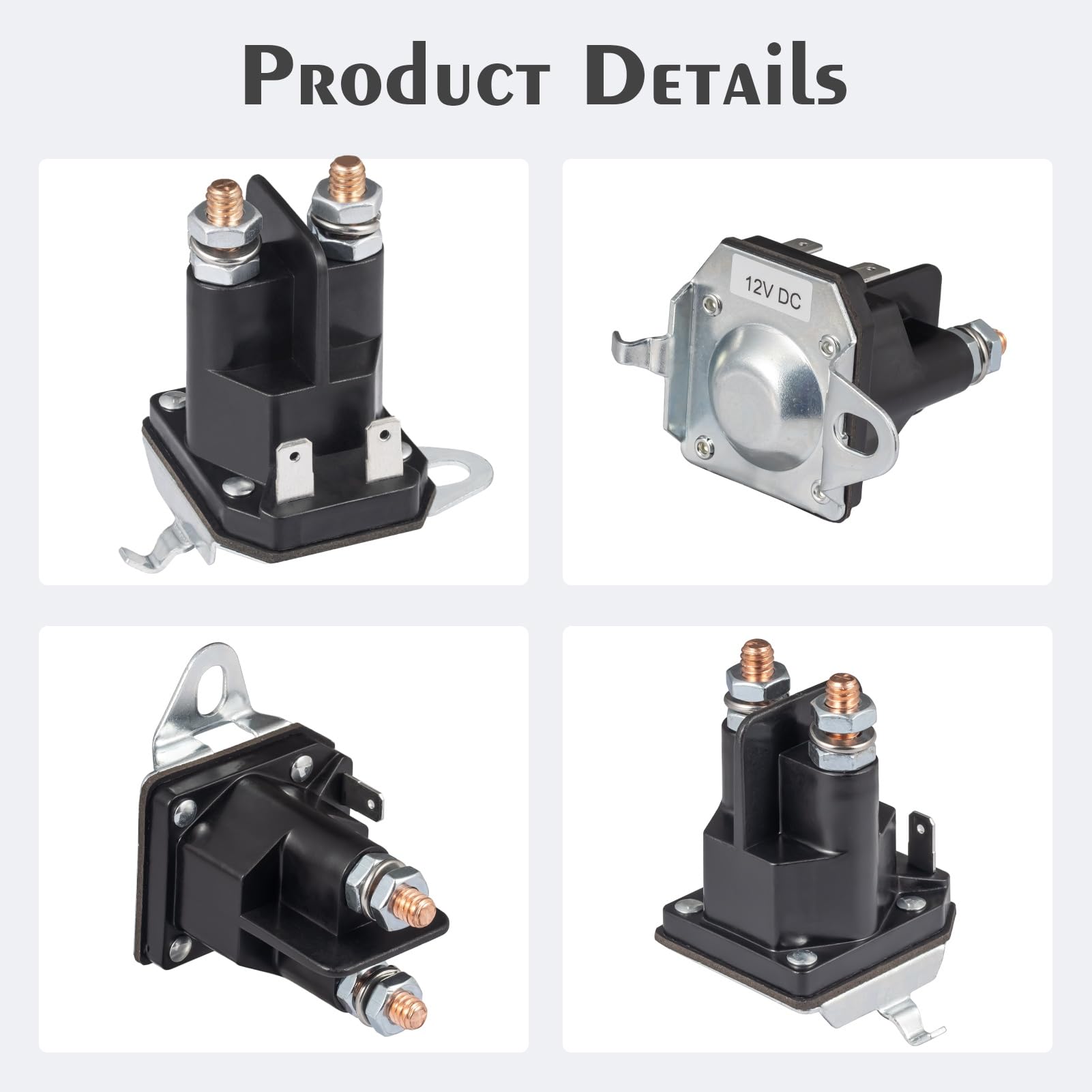 JTAREA 192507 Starter Solenoid Relay 12 V 4 Terminals Magnetic Switch Starter Solenoid Replace Replacement for 532192507 582042802 582042801 435-325 LT2000 YS4500 215462947050 7055 Lawn Mower - Image 3