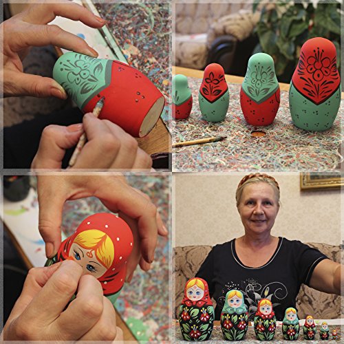 Unpainted Nesting Dolls - Diy 7 Matryoshka Nesting Dolls Blank - Diy Unfinished Blank Doll For Paint Gifts - Make Your Own Doll #TOP4