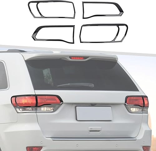 Miniatura 8 de Jimen Taillight Cover Trim Bezel Compatible with Jeep Grand Cherokee 2014-2020 (Carbon Fiber)