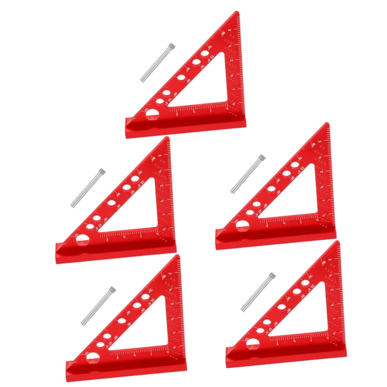 Mipcase 5pcs Framing Square Woodworking Tool Lightweight Machinist Square for Accurate Measurements for Carpentry Projects and Engineering Applications