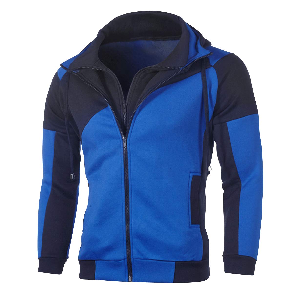Felpa Uomo Con Cappuccio E Cerniera, Modello Oversize Monocolore, Giacca Sportiva Invernale Morbida E Comoda - Taglie Dalla M Alla 3XL - 2