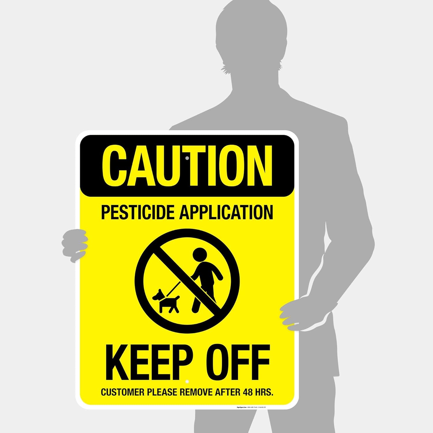 Pesticide Application Sign, (SI-6496) 24x30 Inches, Rust Free .063 Aluminum, Fade Resistant, Indoor/Outdoor Use, Made in USA