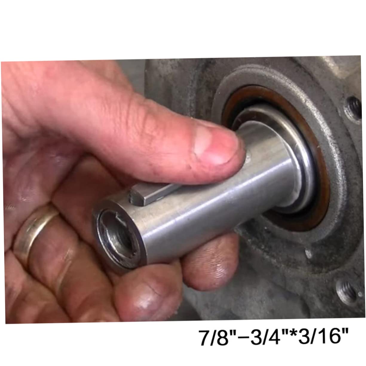 iplusmile Albero Chiave Piana Alta Affidabilità in Ferro Argento per Pulegge Riduttore Manicotto Adattatore 3/4" a 7/8" e Adattamento Precisione