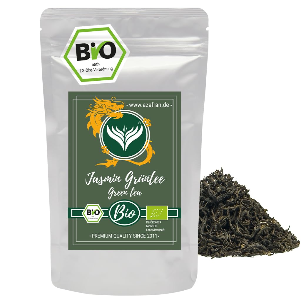 Azafran BIO Jasmin Tee lose - China Green Jasmine Tea - Chinesischer Jasmintee 250g