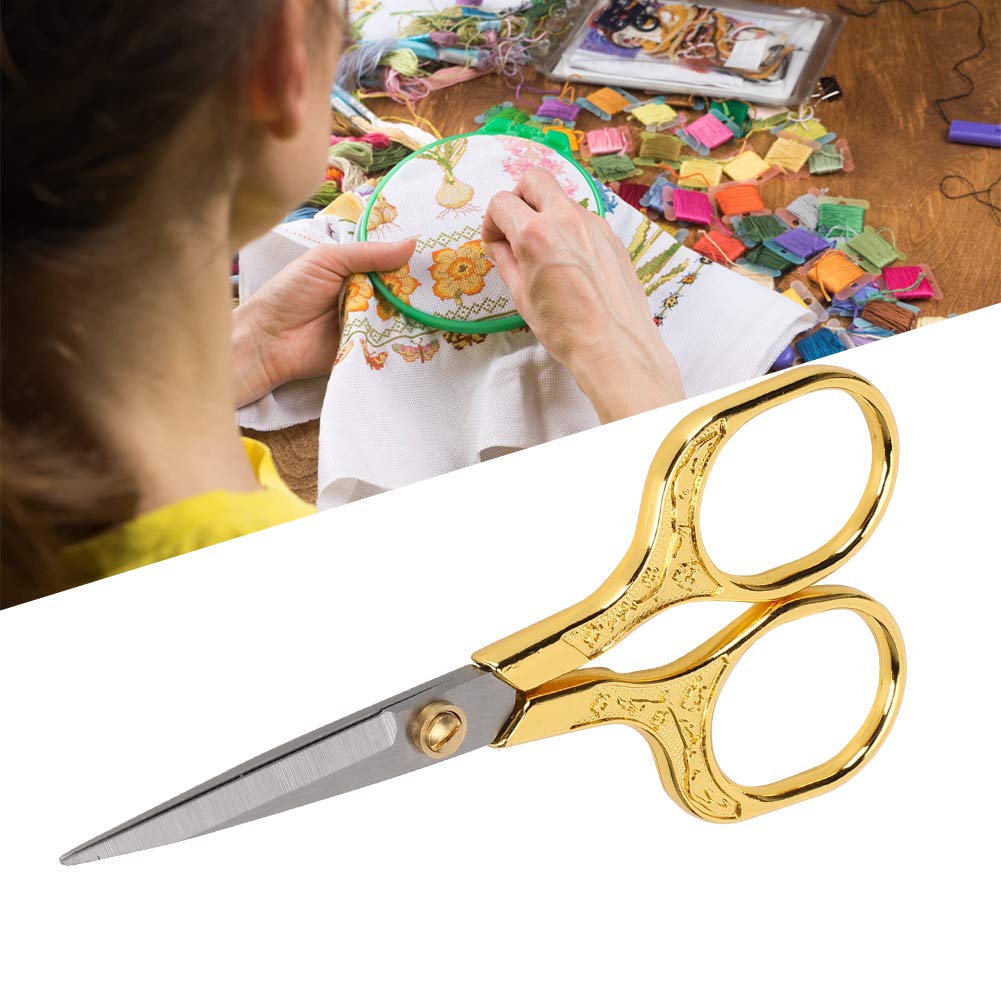 HERCHR Forbici da Sarto,Ricamo Forbici per Tessuto e Carta Forbici per Hobby Creativi Forbici in Tessuto 12,5 cm Forbici in Acciaio Inossidabile da Cucire per Artigianato Fai-da-Te
