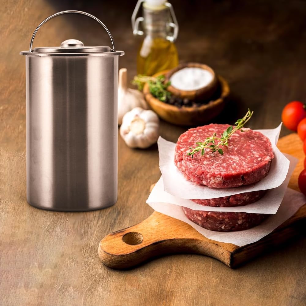 Stainless Steel Meat Press and Maker - Deli Lunch Mold for Homemade Ham With Cooking Thermometer - Kitchen Bacon Pressure Cooker Boiler Pot (1)