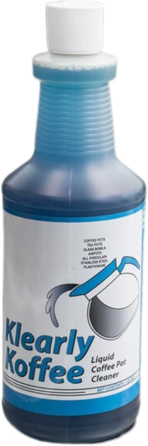 Klearly Koffee Concentrated Liquid Coffee Pot Cleaner, 32 oz, 1:1024 Dilution Ratio