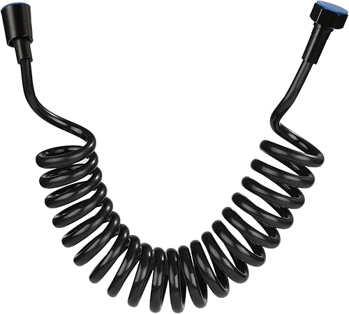 Miniatura 5 de Manguera telescópica flexible de PU con interfaz de rosca interna G12, manguera de resorte, 59 pulgadas, gris